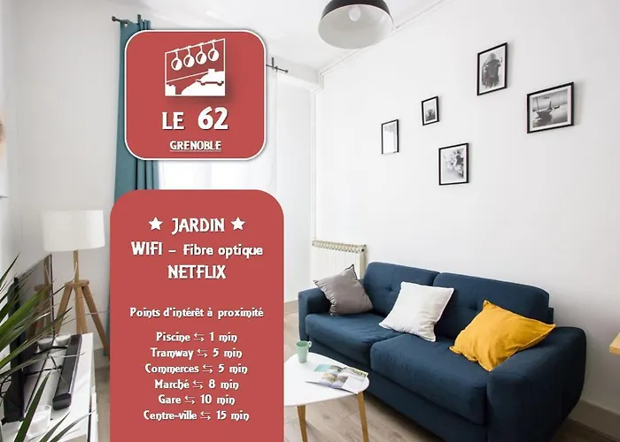 Le 62 - Spacieux T2 - Garage Gratuit, Jardin, Tram Апартаменти *