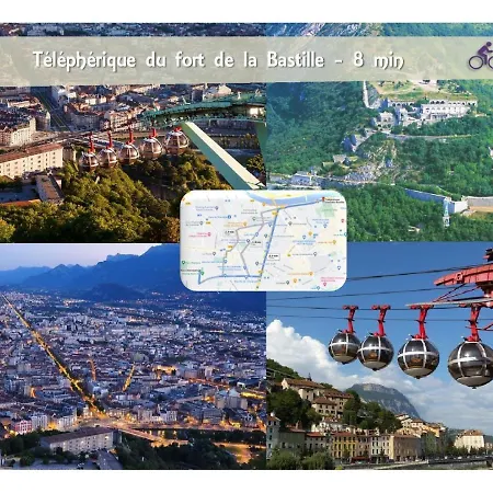 아파트 Le 62 - Spacieux T2 - Garage Gratuit, Jardin, Tram 그르노블